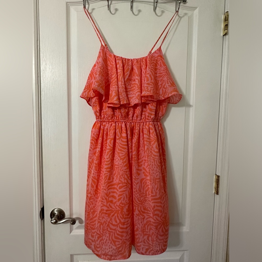 Lilly Pulitzer Orange Ruffled Smocked Sundress